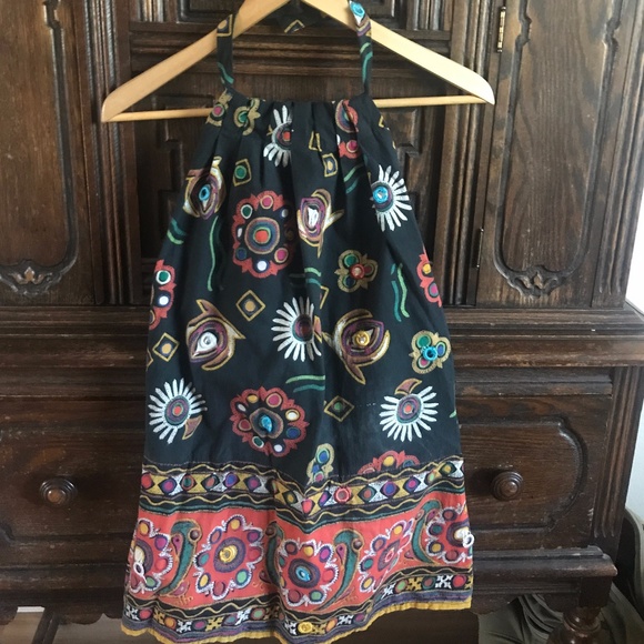 2 piece halter/mini custom made from vintage fabri - Picture 2 of 5